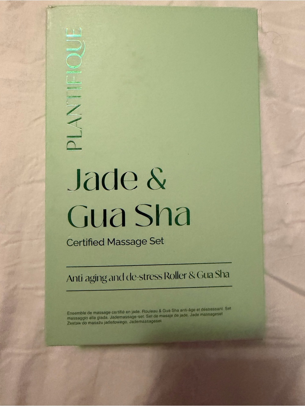 Jade & Gua Sha Certified Massage Set - Mint Green